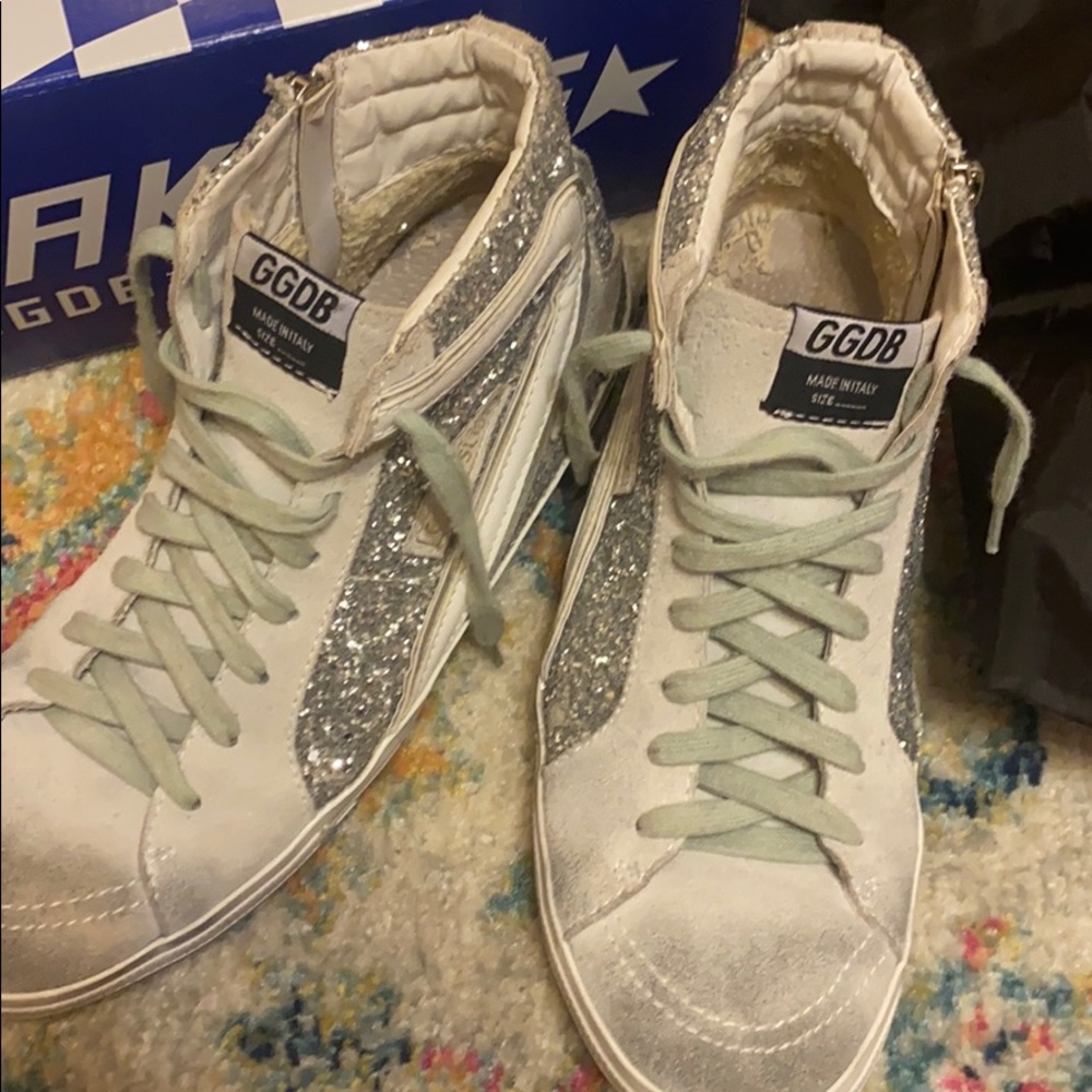 Reposh- Golden Goose glitter Slide Hightops